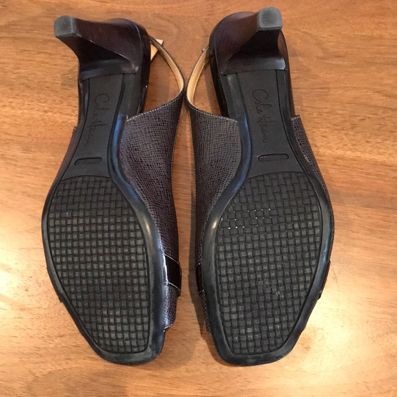 Cole Haan Nike Air Brown Slingback Heels - Picture 5 of 7